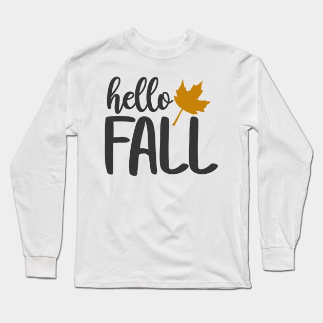 Hello fall Long Sleeve T-Shirt by Peach Lily Rainbow